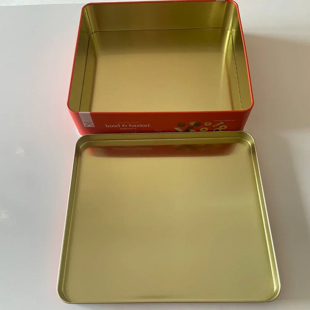 Empty Large Italian Cookie Candy Tin Rectangular Shape